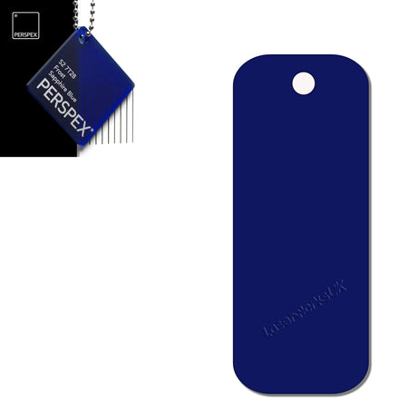 Acrylic Rectangle Keyring Blank Fobs (8cm Pack of 10) - Laserworksuk