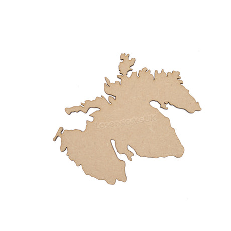 Wooden Scotland Maps - Scottish Map Outline Shapes - LaserworksUK