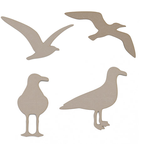 Seagull Craft Shapes Wooden Sea Birds - LaserworksUK