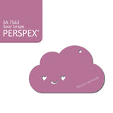 Custom Kawaii Happy Cloud Acrylic Keyring – 40+ Colours Available