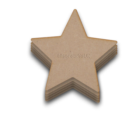 Wooden Craft Star Shapes | Christmas Star - LaserworksUK