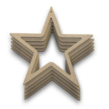 Star Outline Shapes | Rounded Corners - LaserworksUK