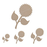 Wooden Sunflower Craft Shapes - LaserworksUK