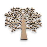 Family Tree With White Mdf Engraved Hearts - LaserworksUK