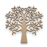 Family Tree With White Mdf Engraved Hearts - LaserworksUK