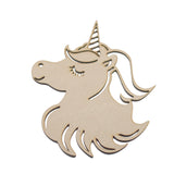 Wooden Unicorn Head Craft Shapes - LaserworksUK