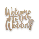 Autumn Wedding Sign & Maple Leaves - Laserworksuk