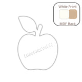 White MDF Apple Blanks (pack of 6) - Laserworksuk